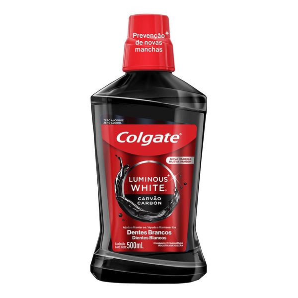 Enxaguante Bucal Para Clareamento Dental Colgate Luminous White Carvão 500ml