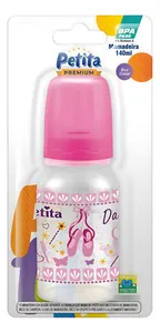Mamadeira Menina Bebe Premium 140ML Bico Silicone Petita