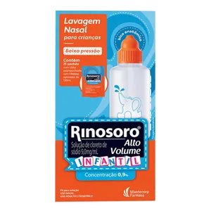 Rinosoro Alto Volume Infantil 15 Sachês em Pó de 1,08g Cada + 1 Aplicador de 120ml