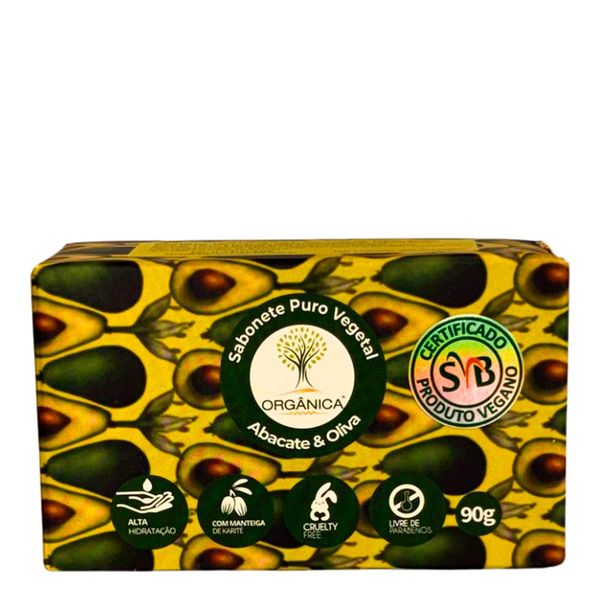 Sabonete Orgânica Soft Care Puro Vegetal Abacate e Oliva 90g