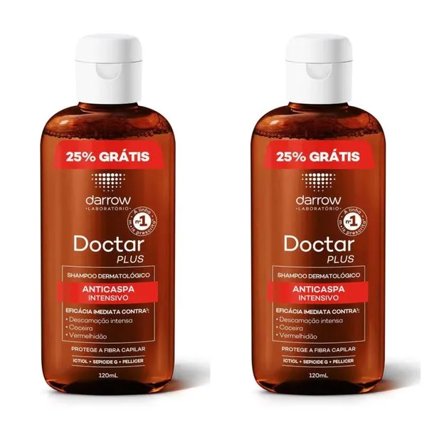 Kit com 2 Unidades de Darrow Doctar Plus - Shampoo Anticaspa 120ml