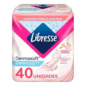 Protetor Diário Libresse Dermasoft Longo 40 Unidades