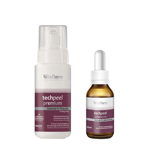 Kit Clareador Tech Peel Premium - Sabonete Peeling Tech Peel + Serum Clareador Tech Peel