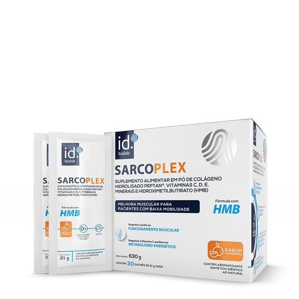 Suplemento Alimentar Sarcoplex Biolab Sabor Tangerina 21g 30 Sachês