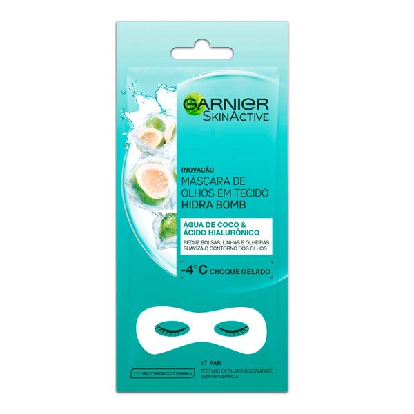 Máscara de Olhos em Tecido Garnier Hidra Bomb Água de Coco 6g
