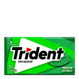 Chiclete Trident Menta Sem Açúcar 8g 5 Unidades