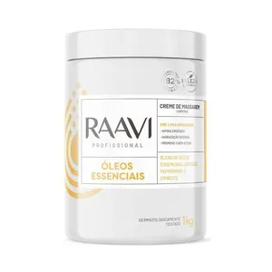 Raavi Creme de Massagem Oleos Essenciais 1 Kg