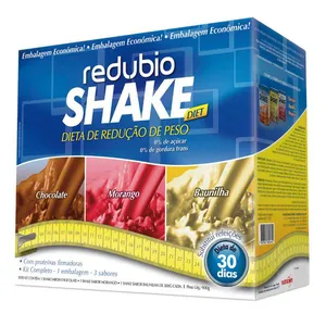 Kit Redubio Shake Diet 3 Sabores Chocolate, Morango e Baunilha 900g
