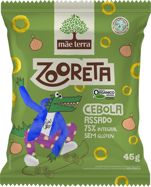 Salgadinho De Milho e Arroz Integral Mãe Terra Orgânico Cebola 45g