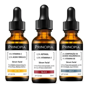 Kit Sérum Facial Principia VC-10 + RN-0,3 + AH-2 Trio Essencial 30ml Cada