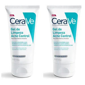 Kit com 2 Unidades de Cerave Acne Control - Gel De Limpeza 60g