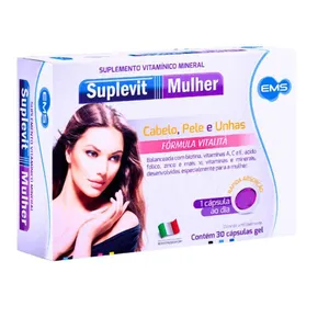 Suplevit Mulher Cabelos Peles e Unhas Biotina e mais 16 vitaminas 30cp