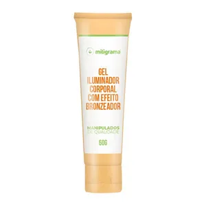 Gel iluminador corporal com efeito bronzeador 60g Sem Sabor/Aroma 60g Branca/Transparente