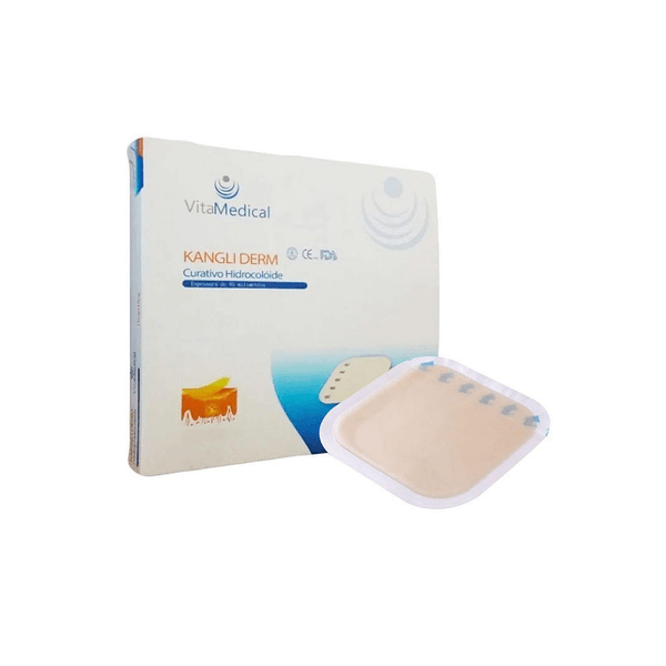 Curativo Hidrocloide Kangli Derm Vita Medical 10x10 cm Extra Fino Com 10 Unidades