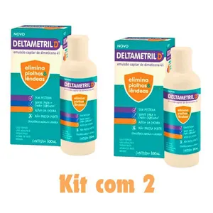 KIT de 2 Deltametril 4% trata e elimina piolhos e lêndeas
