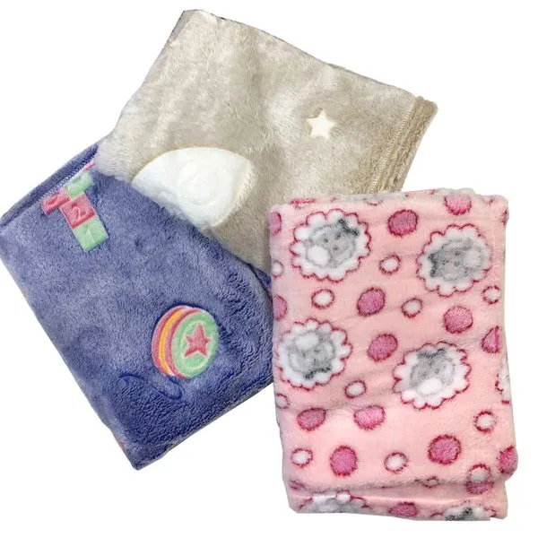 Manta Cobertor Para Bebê Tecido Antialérgico - Hannys Baby - Rosa