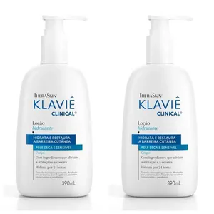 Kit com 2 Unidades de Theraskin Klaviê Clinical Loção Hidratante Pele Seca E Sensível 390ml