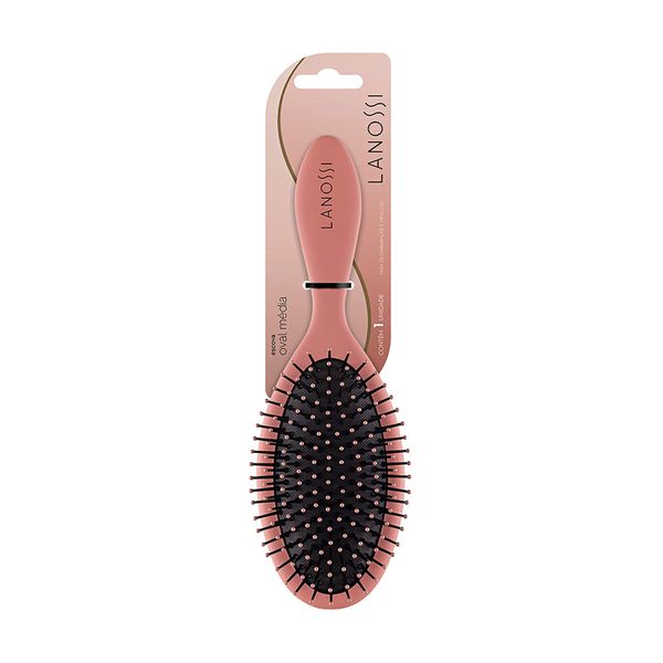 Escova De Cabelo Soft Raquete Oval Lanossi Simples
