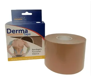 Bandagem Funcional Elástica Adesiva Kinésio 5 m X 5 cm Dermatape - Bioland Bege