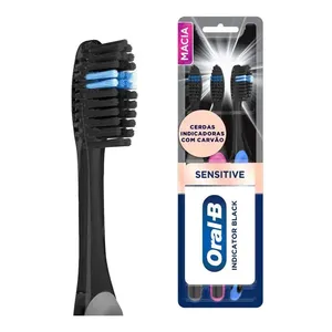 Escova Dental Oral-B Indicator Black Sensitive 3 Unidades