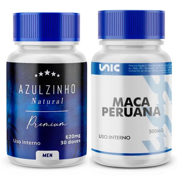 Azulzinho Natural + Maca Peruana 500Mg - 30 Doses