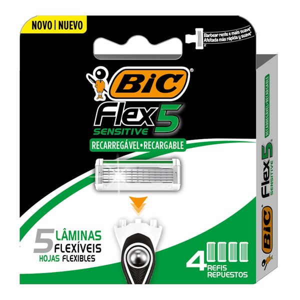 Refil Barbeador Bic Flex 5 4 Unidades