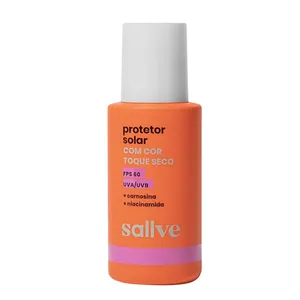 Protetor Solar Facial Sallve Toque Seco FPS60 Com Cor 60 40g