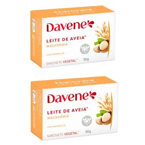 Kit c/2 Sabonetes Davene Leite De Aveia Macadamia 90g