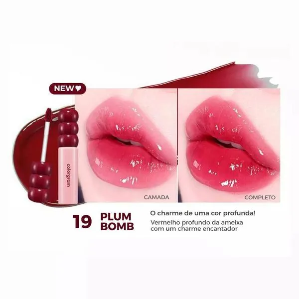 Colorgram Fruity Glass Tint 3g (NOVAS CORES!!) #19 Plum Bomb (NOVO!!)