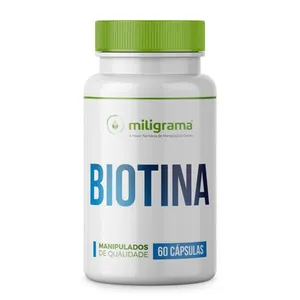 Vitamina Biotina 5mg 60 Cápsulas para cabelos, unhas e peles
