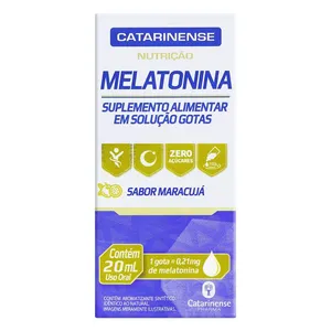 Melatonina 0,21mg Catarinense Nutrição Maracujá 20ml Gotas
