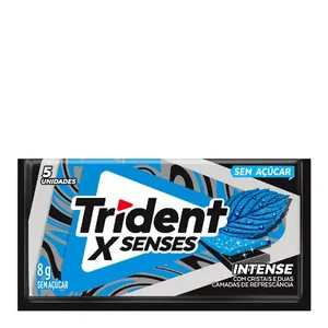 Chiclete Trident XSenses Intense Sem Açúcar 8g 5 Unidades