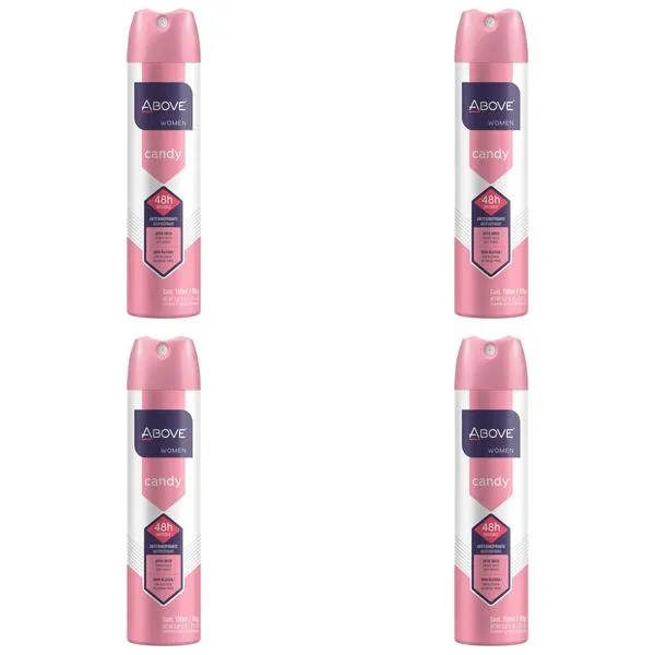 Kit c/4 Unidades de Desodorante Aerosol Bax 150ml Candy Women