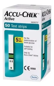 Tiras Reagentes AccuChek Active Roche 50 Unidades Glicemia