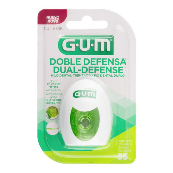 Fio Dental Gum Duplo Dual Defense 35m