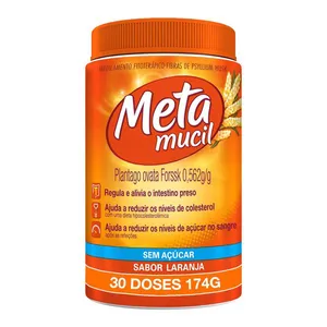 Metamucil Fibra Psyllium Sabor laranja 174g