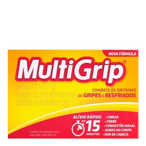 Antigripal Multigrip 400mg + 4mg + 4mg 20 Cápsulas Gelatinosas Duras