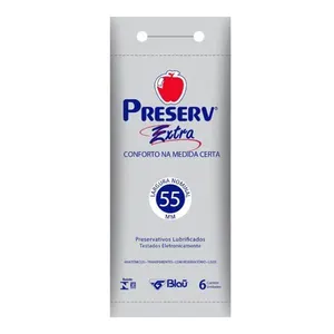 Preservativo Preserv Extra Lubrificado 6 Unidades