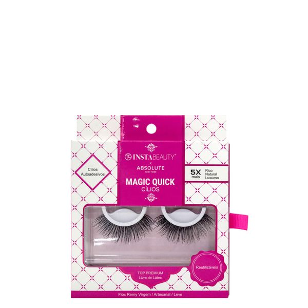 Cílios Postiços Longo Natural Absolute New York Magiquick 605 Preto 1 Par 605