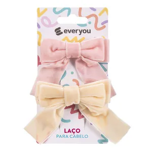 Presilha Laço Ever You Veludo Infantil 2 Unidades