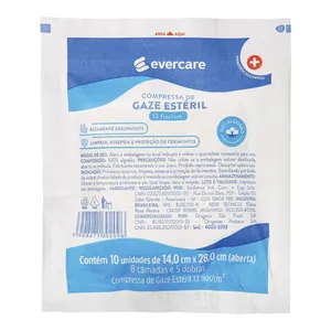 Compressa de Gaze Estéril Ever Care 13 Fios 10 Unidades
