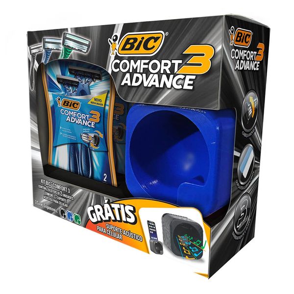 Kit Aparelho Descartavel Bic Comfort 3 Advance 4 Unidades