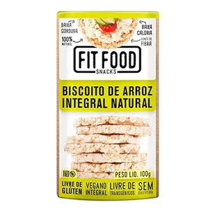 Biscoito de Arroz Integral Natural Fit Food 100g