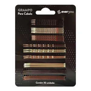 Kit Grampo para Cabelo Ever You Colorido 30 Unidades