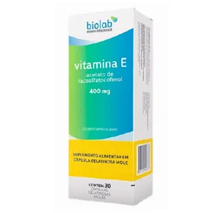 Vitamina E 400mg Biolab Vitamina da Beleza 30cps sem sabor