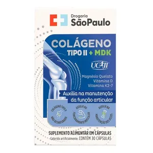 Colágeno Tipo II UC-II MDK Drogaria São Paulo 30 Cápsulas