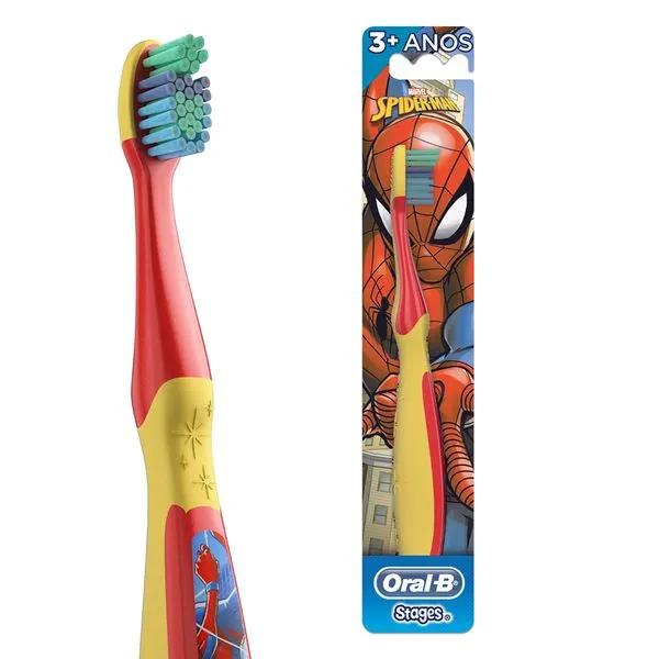 Escova de Dente Oral-B Stages Homem Aranha Infantil 1 Unidade