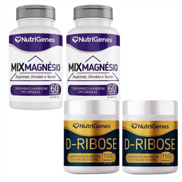 2x Mix Magnésio + 2x D Ribose ATP - Nutrigenes