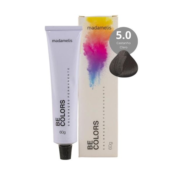 Coloração Madamelis Be Colors Castanho Claro 5.0 60 g
