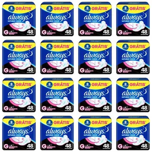Kit c/16 Absorventes Always Noturno Suave ”G” c/48 Unidades cada
